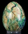 Polished Azurite & Malachite Egg - Peru #65081-2